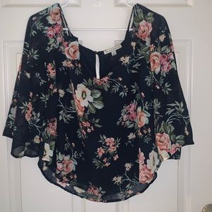 Flowy floral blouse